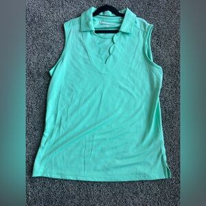 Pebble Beach Aqua Sleeveless Tank Top